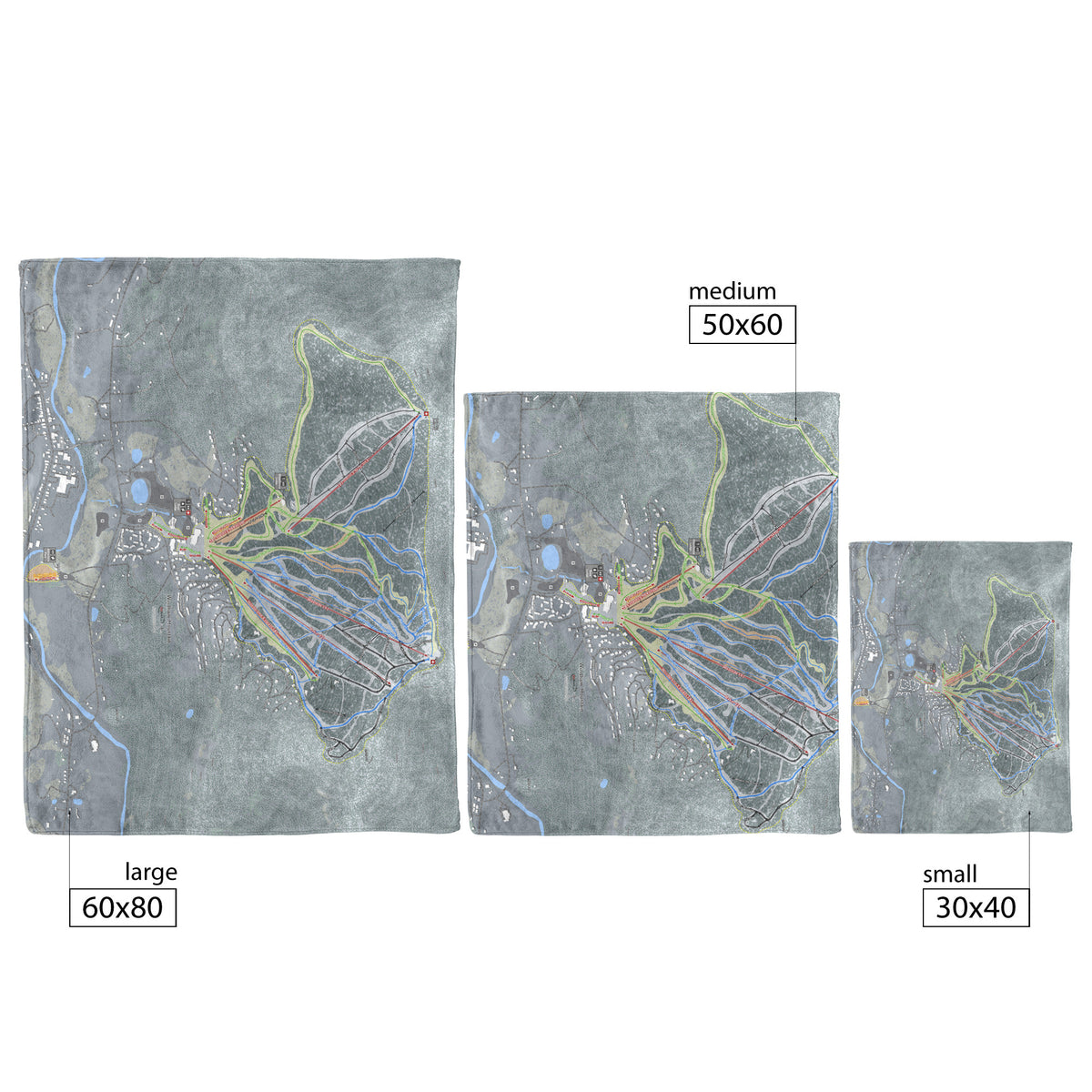 Windham Mountain, New York Ski Resort Map Blanket Powderaddicts