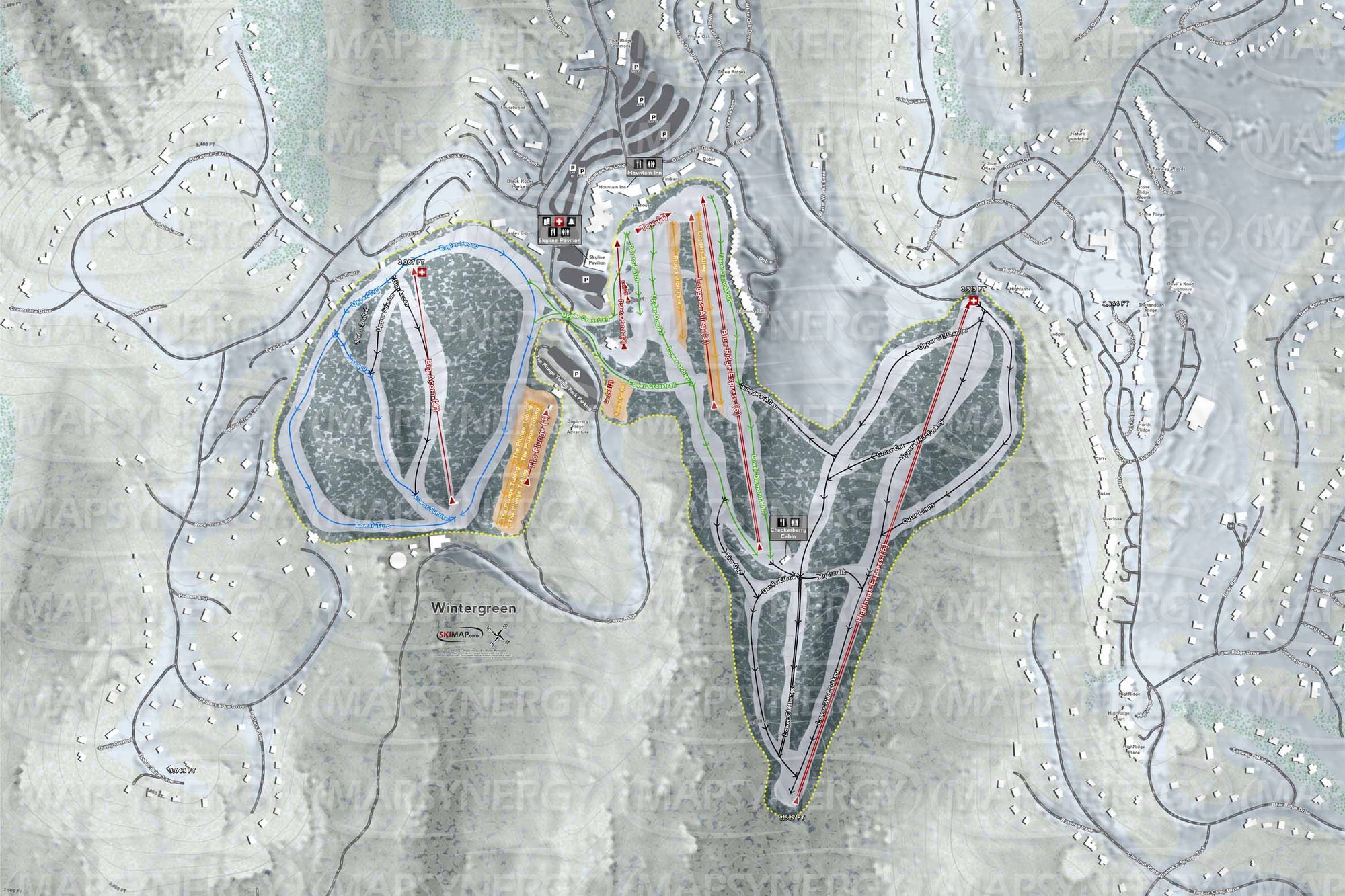 Wintergreen trail map