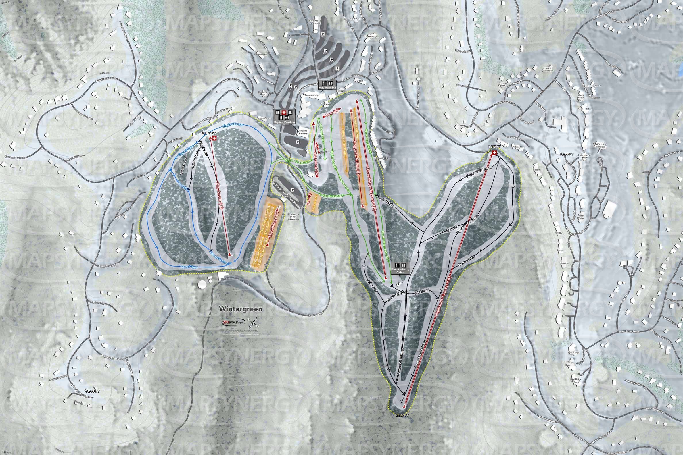 Wintergreen trail map