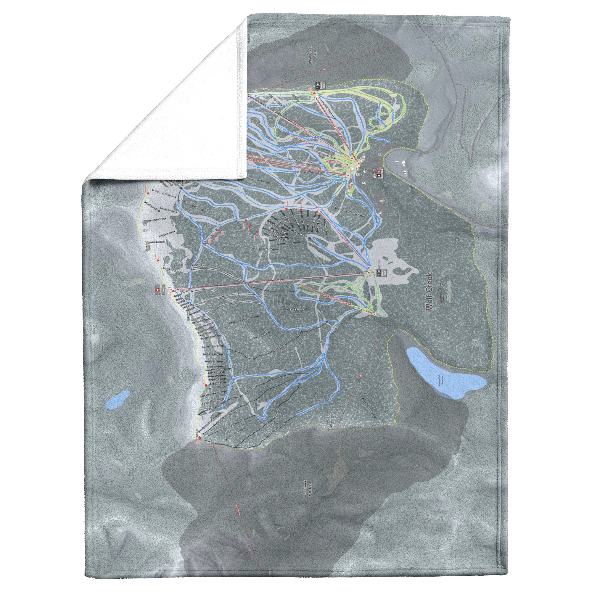 Wolf Creek, Colorado Ski Resort Map Blanket