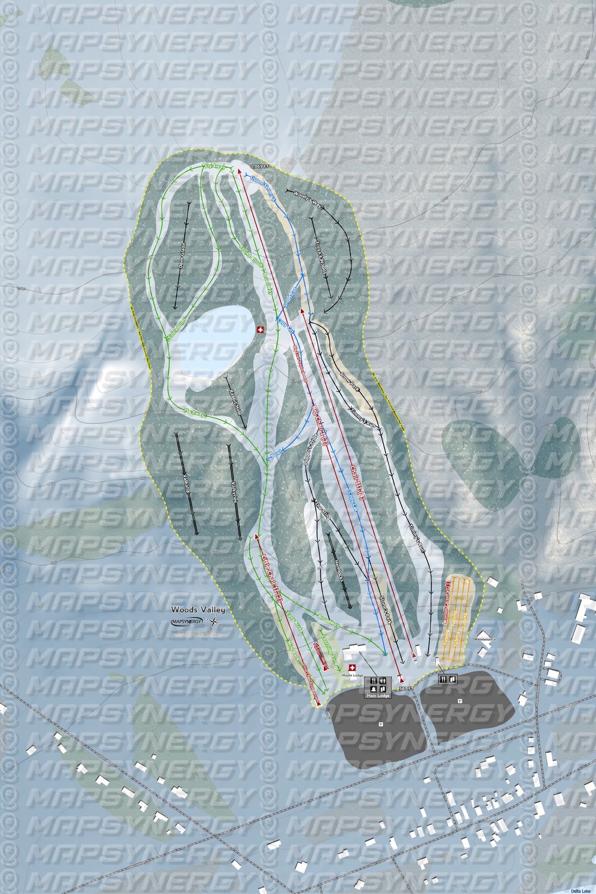 Woods Valley trail map