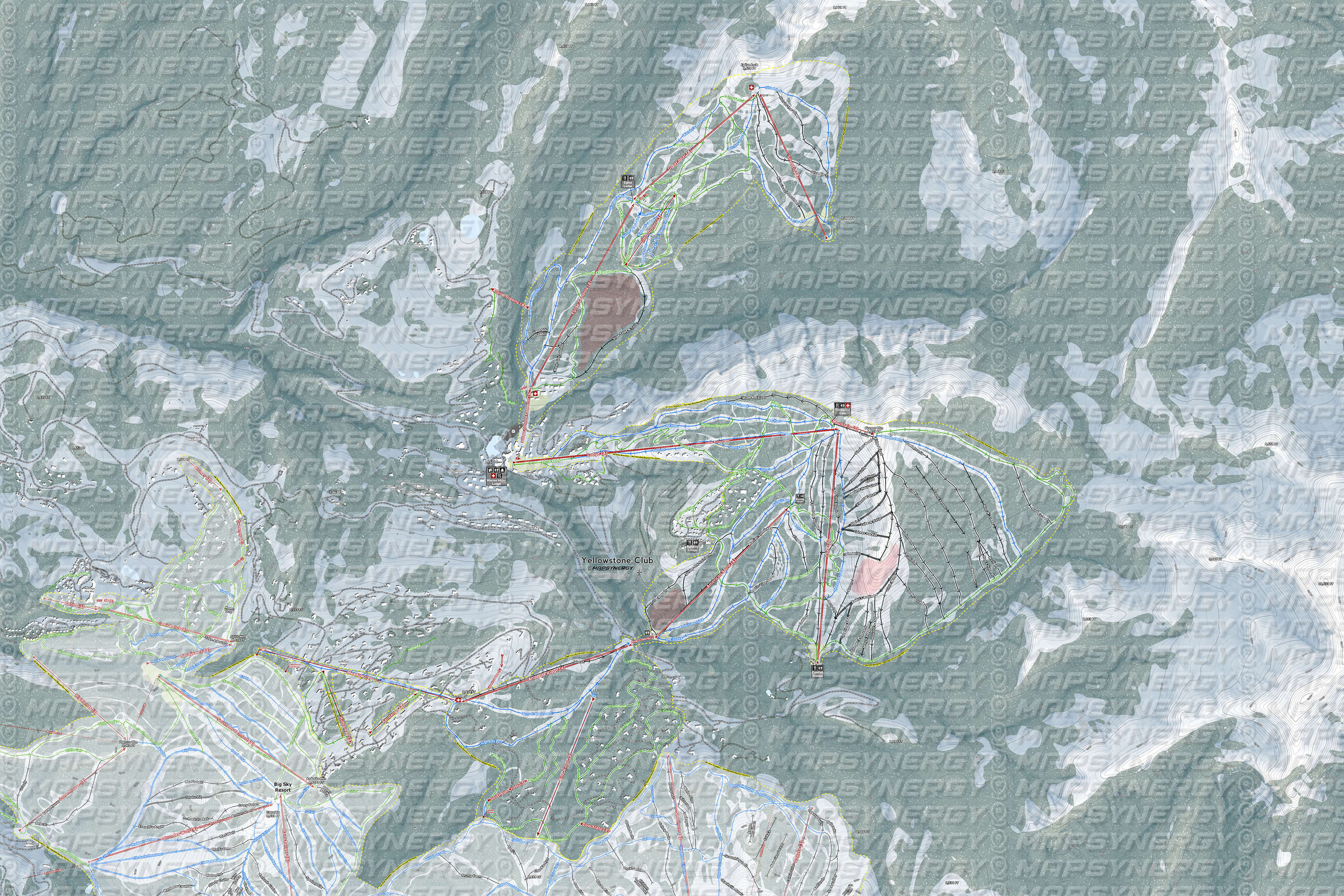 Yellowstone Club trail map