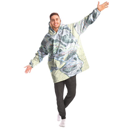 Caberfae Peaks, Michigan Ski Trail Map Snug Hoodie