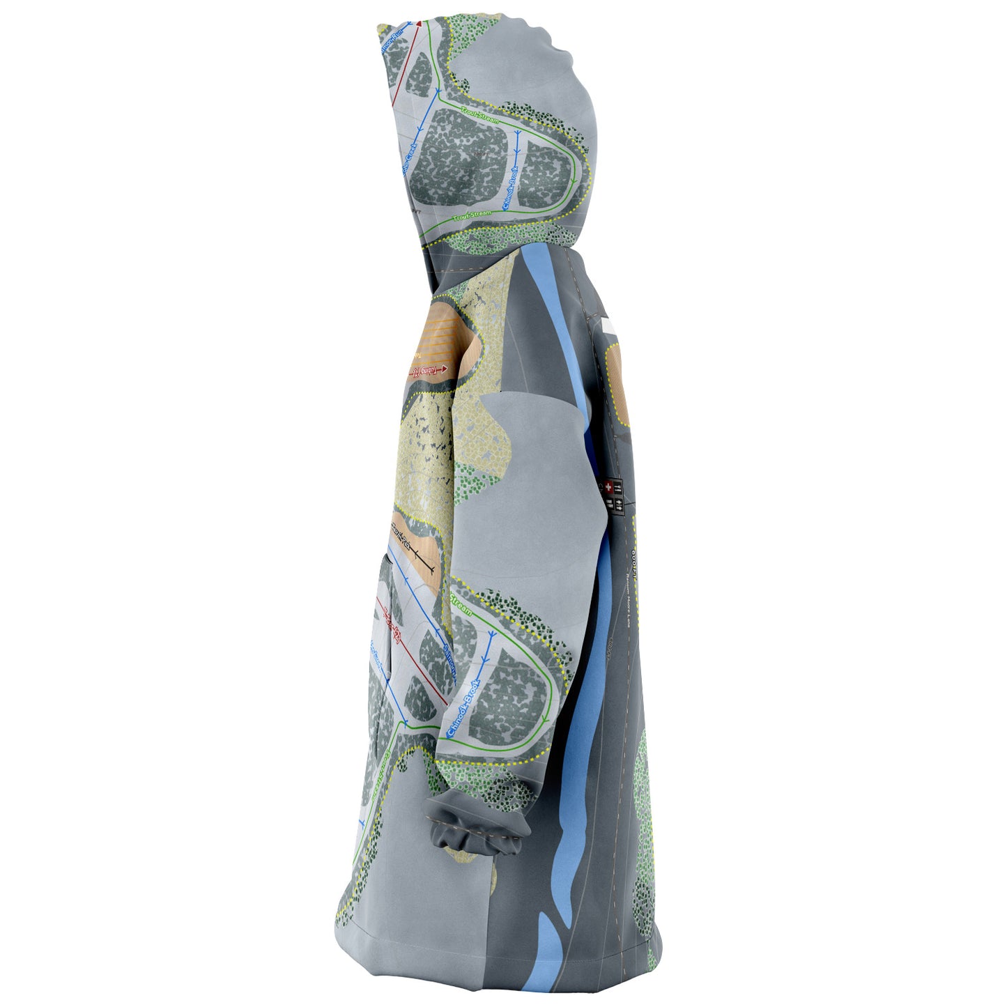 Kewaunee Winter Park, Wisconsin Ski Trail Map - Snug Hoodie