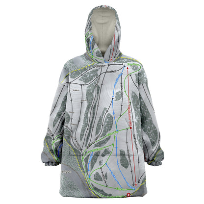 Warner Canyon, Oregon Ski Trail Map Snug Hoodie