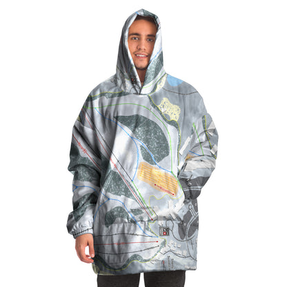 Shanty Creek Summit Mountain, Michigan Ski Trail Map Snug Hoodie - Powderaddicts