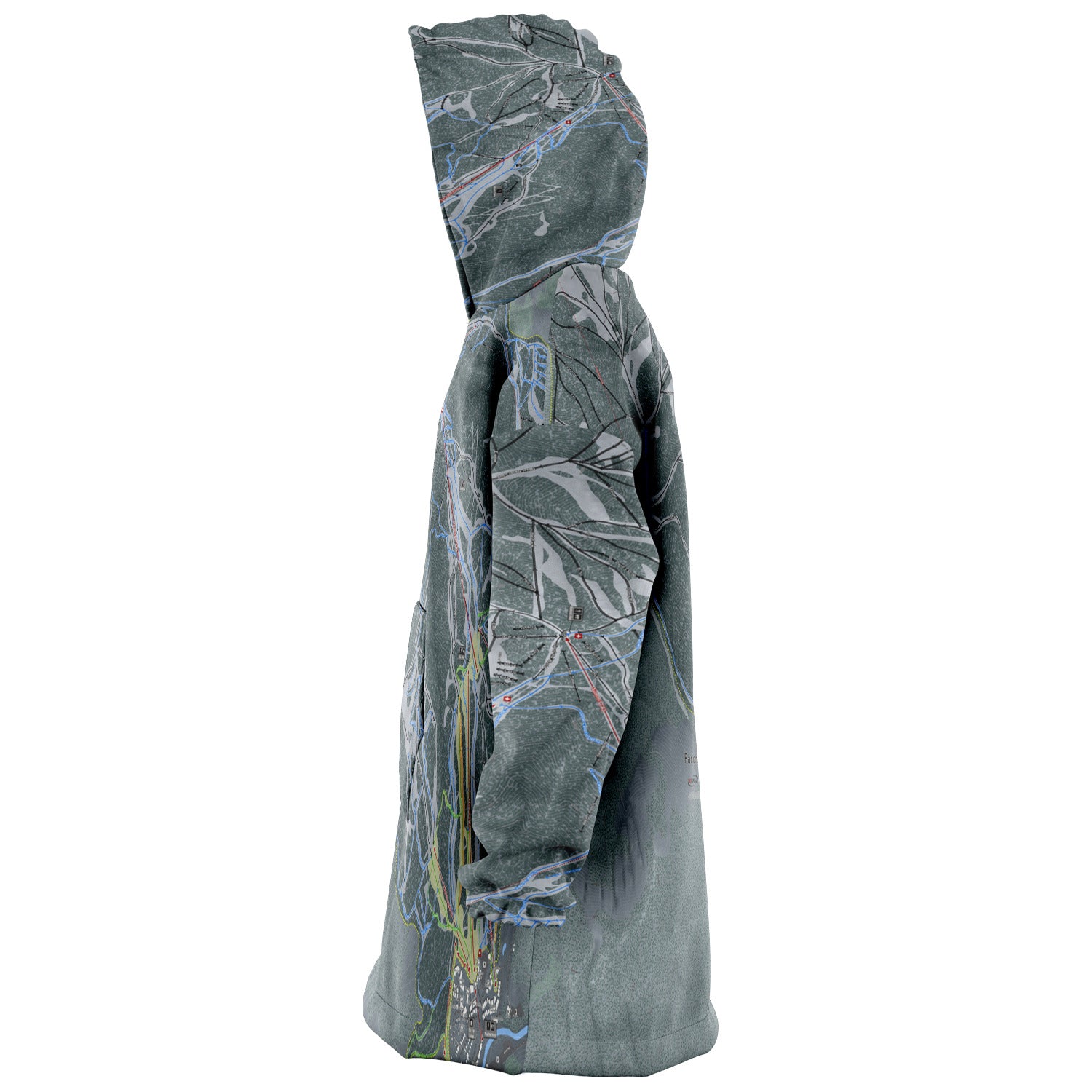 Panorama, British Columbia Ski Trail Map - Snug Hoodie - Powderaddicts