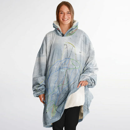 Ohau, New Zealand Ski Trail Map - Snug Hoodie - Powderaddicts