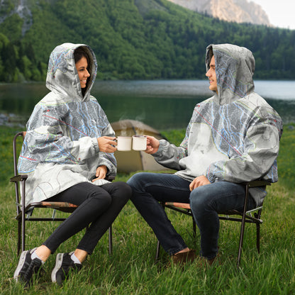 Angel Fire, New Mexico Ski Trail Map - Snug Hoodie