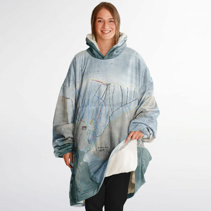 Broken River, New Zealand Ski Trail Map - Snug Hoodie - Powderaddicts