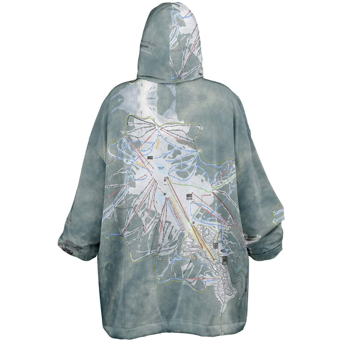 Mount Buller, Australia Ski Trail Map - Snug Hoodie