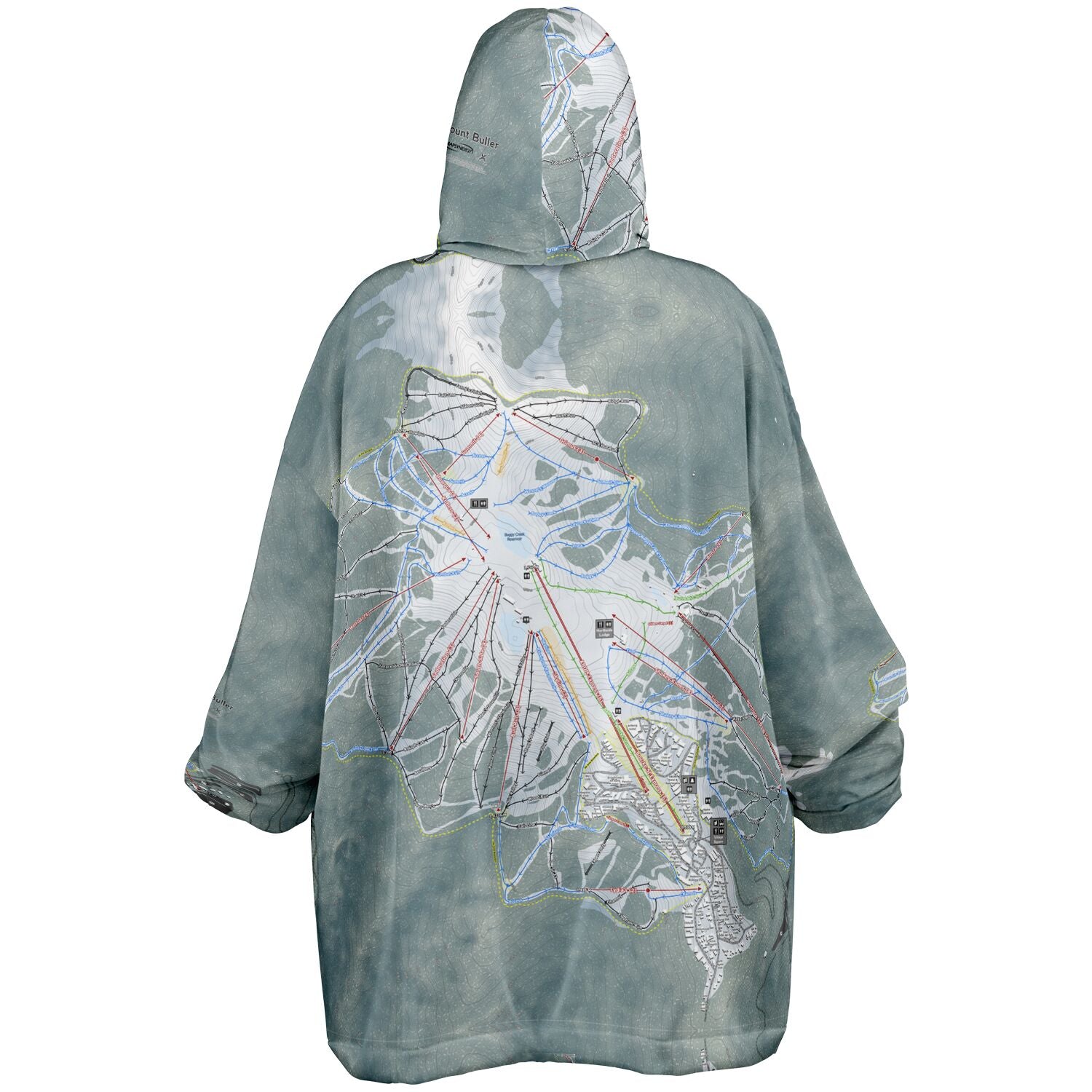 Mount Buller, Australia Ski Trail Map - Snug Hoodie