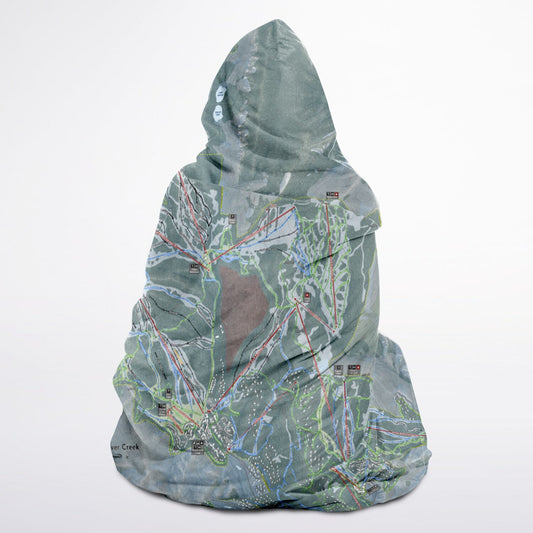 Beaver Creek, Colorado Ski Trail Map - Youth Hooded Blanket