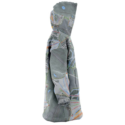 Summit At Snoqualmie, Washington Ski Trail Map - Snug Hoodie - Powderaddicts