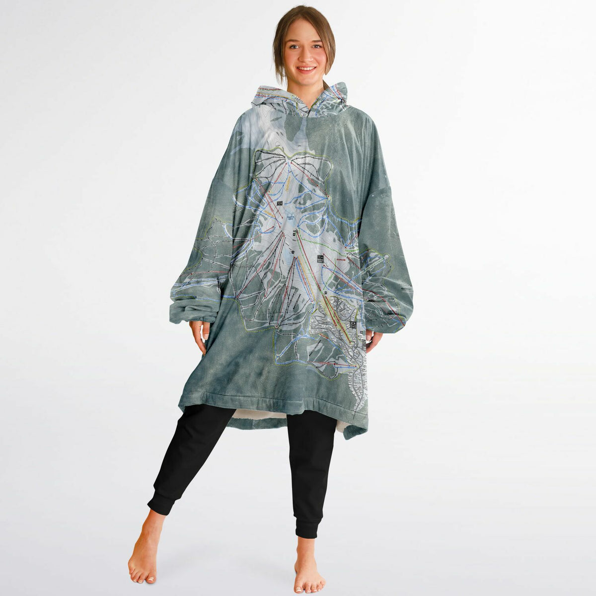 Mount Buller, Australia Ski Trail Map - Snug Hoodie