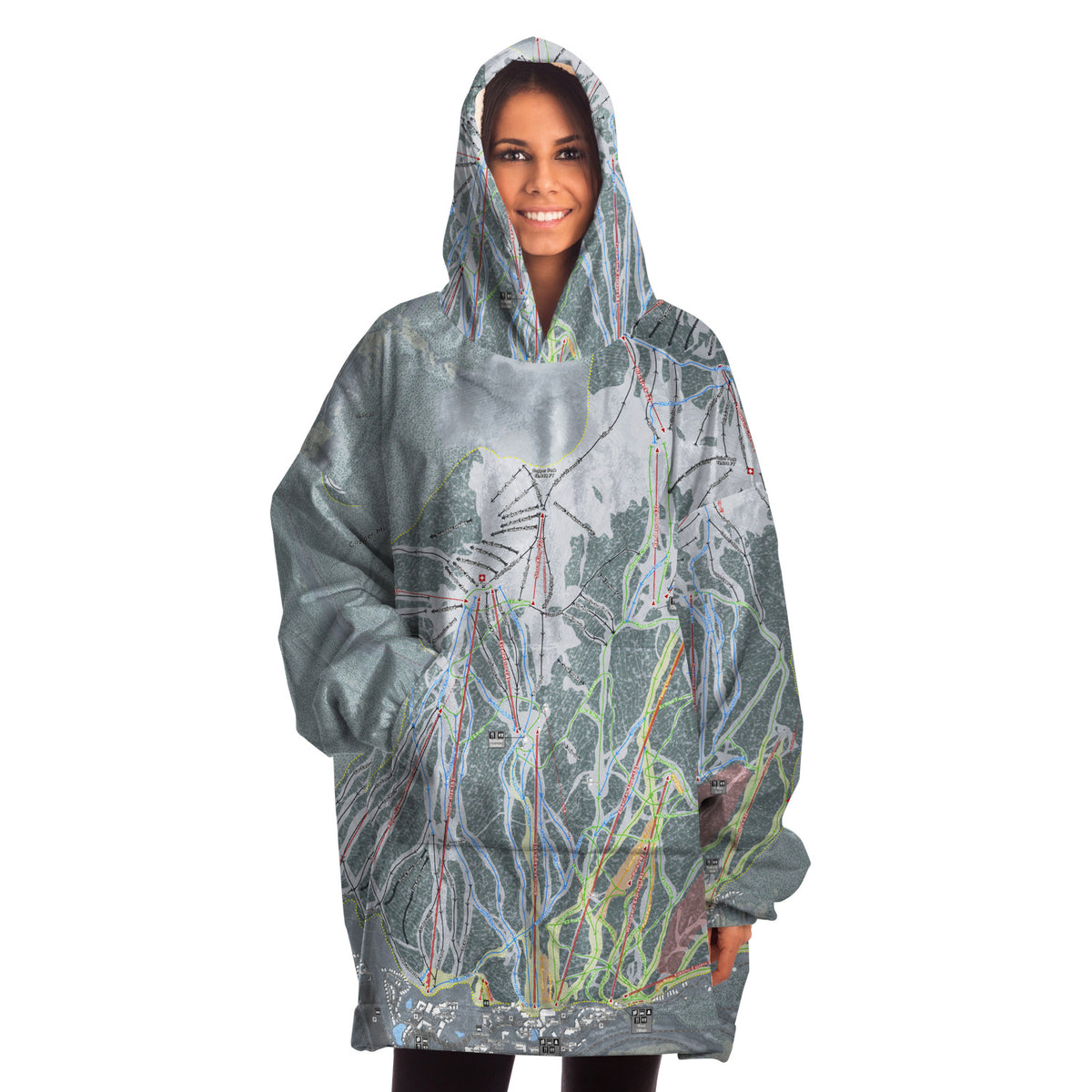 Copper Mountain, Colorado Ski Trail Map - Snug Hoodie