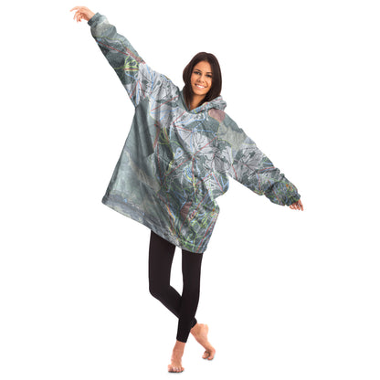 Vail, Colorado Ski Trail Map - Snug Hoodie - Powderaddicts
