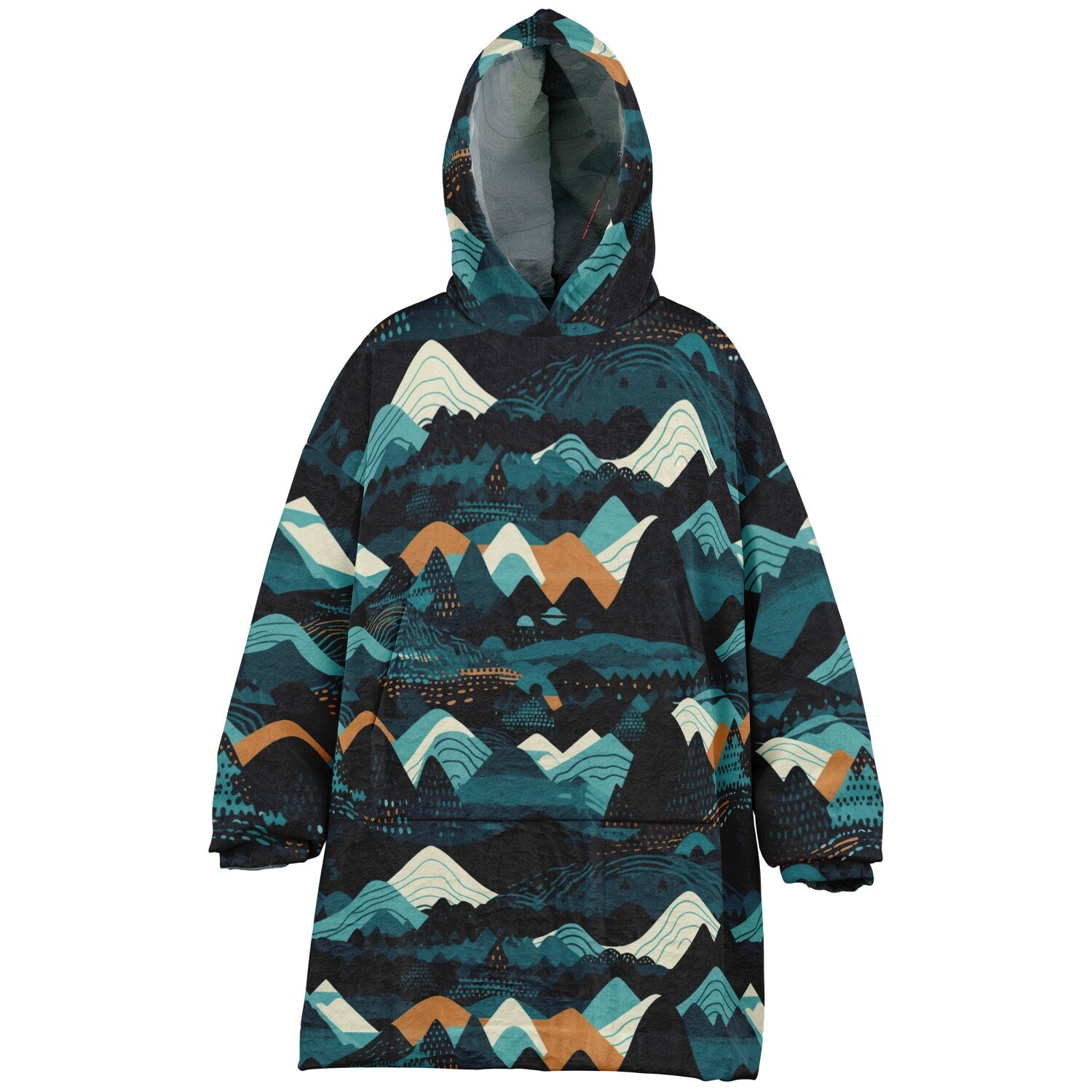 Waterville Valley, New Hampshire Ski Resort Map Reversible Snug Hoodie