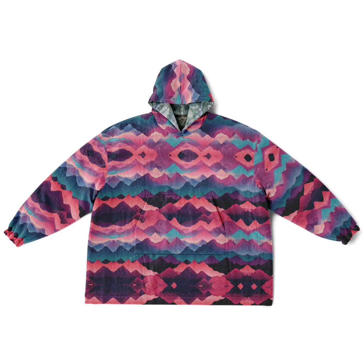 Powder Mountain, Utah Ski Resort Map Reversible Snug Hoodie
