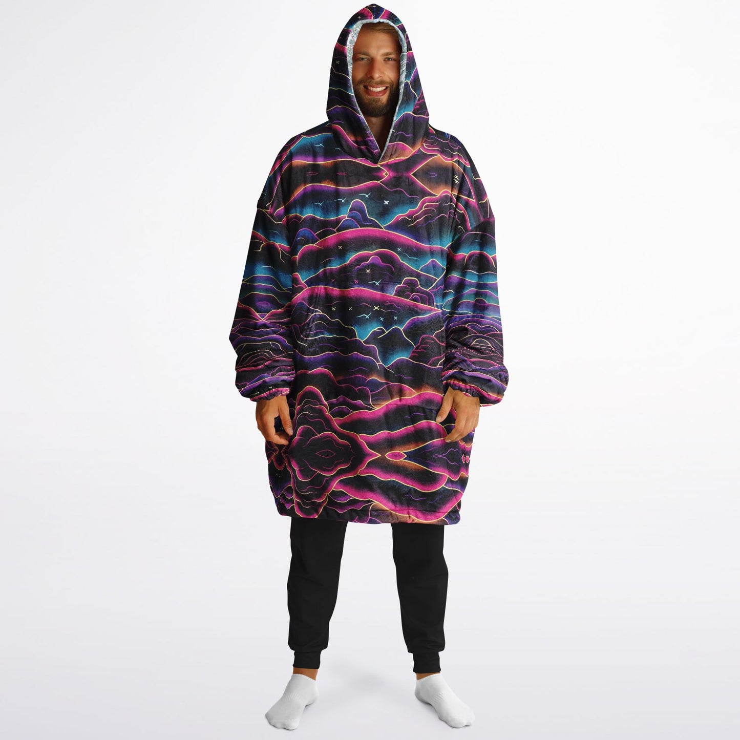 Powder Mountain, Utah Ski Resort Map Reversible Snug Hoodie