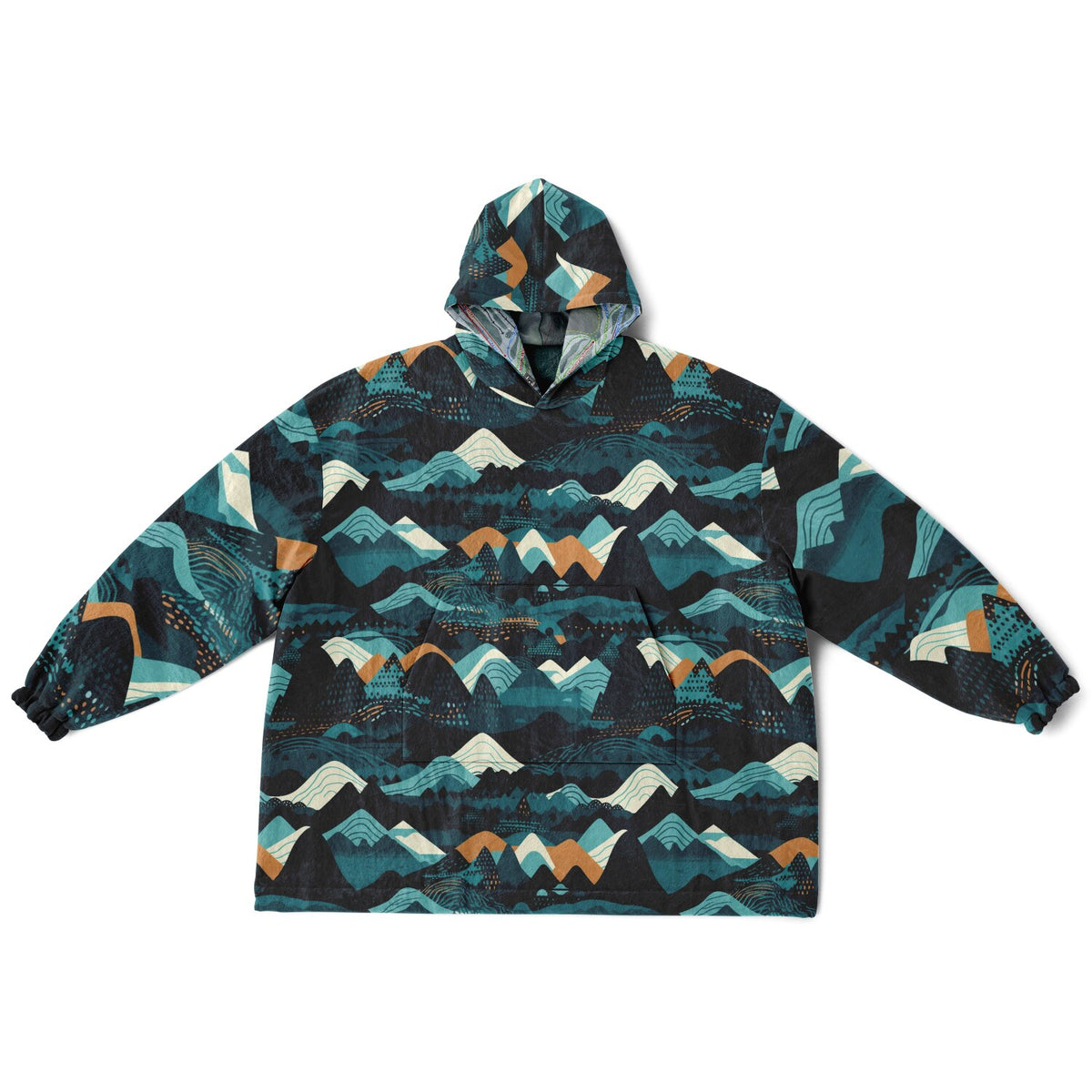 Waterville Valley, New Hampshire Ski Resort Map Reversible Snug Hoodie