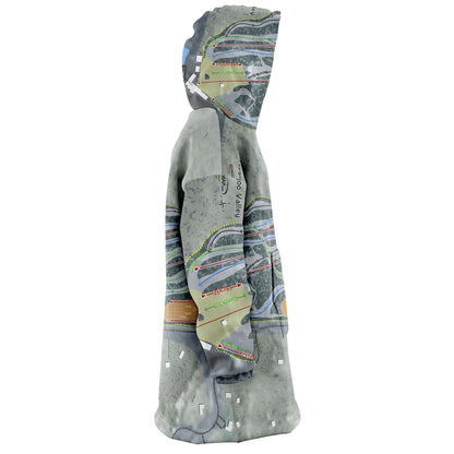Yawgoo Valley, Rhode Island Ski Trail Map - Snug Hoodie - Powderaddicts