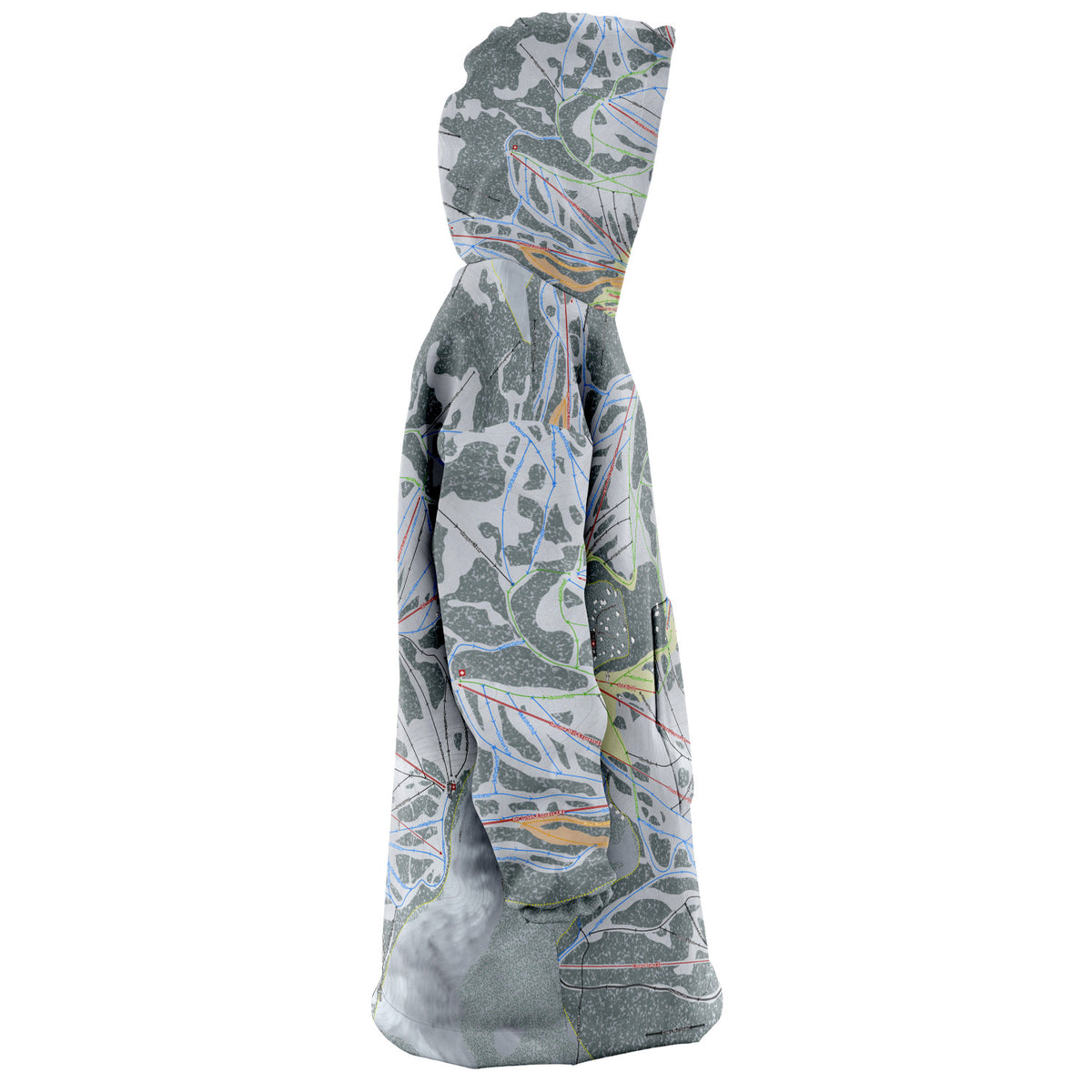 Sugar Bowl, California Ski Trail Map - Snug Hoodie