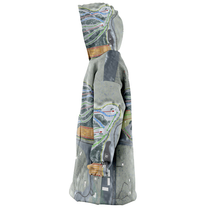 Yawgoo Valley, Rhode Island Ski Trail Map - Snug Hoodie - Powderaddicts