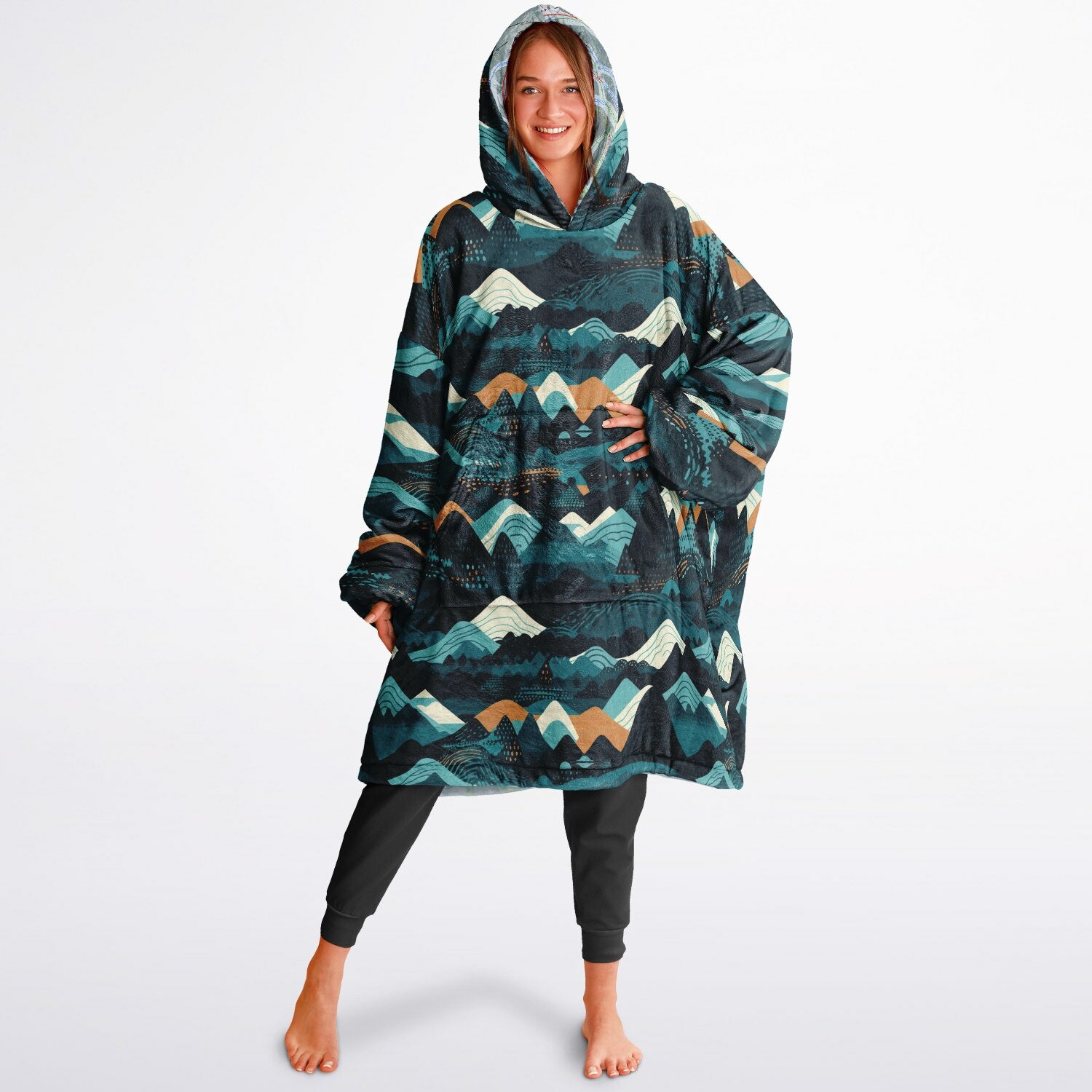 Waterville Valley, New Hampshire Ski Resort Map Reversible Snug Hoodie