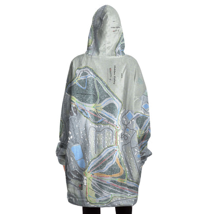 Hidden Valley, Pennsylvania Ski Trail Map Snug Hoodie - Powderaddicts
