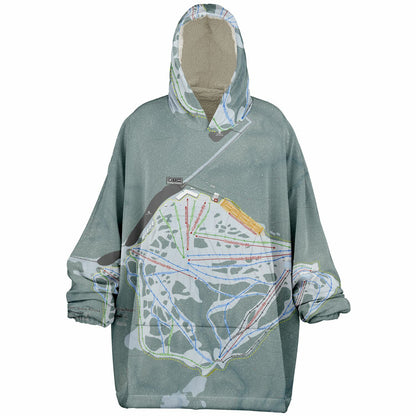 Selwyn Snow Resort, Australia Ski Trail Map - Snug Hoodie - Powderaddicts