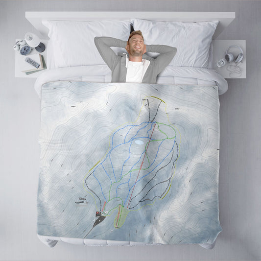 Ohau, New Zealand Ski Resort Map XL Blanket