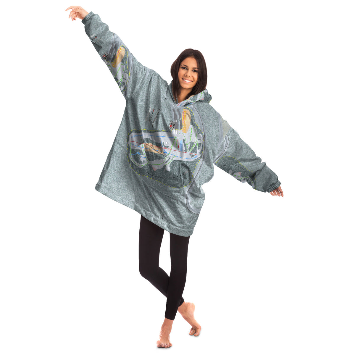 Echo Mountain, Colorado Ski Trail Map - Snug Hoodie