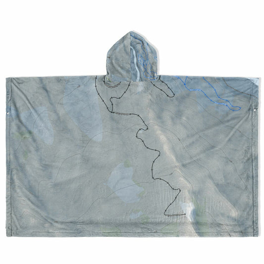 Howelsen Hill, Colorado Ski Resort Map Flannel Blanket Poncho
