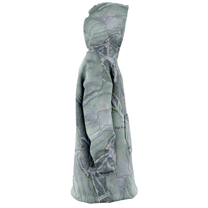 Eagle Point, Utah Ski Trail Map - Snug Hoodie - Powderaddicts