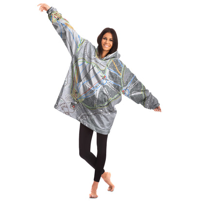 Tahoe Donner, California Ski Trail Map - Snug Hoodie - Powderaddicts