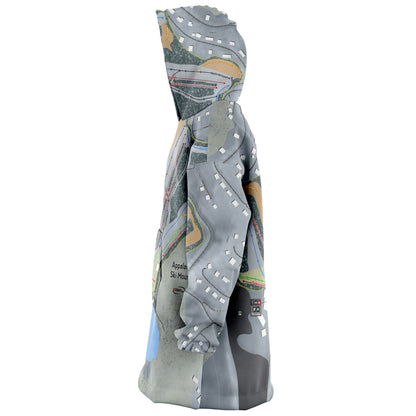 Appalachian Ski Mountain, North Carolina Ski Trail Map Snug Hoodie