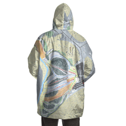 Paoli Peaks, Indiana Ski Trail Map - Snug Hoodie - Powderaddicts
