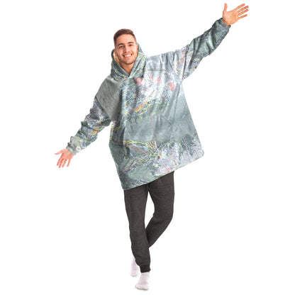 Whistler Blackcomb, British Columbia Ski Trail Map Snug Hoodie