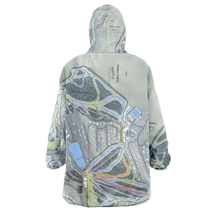 Hidden Valley, Missouri Ski Trail Map Snug Hoodie - Powderaddicts