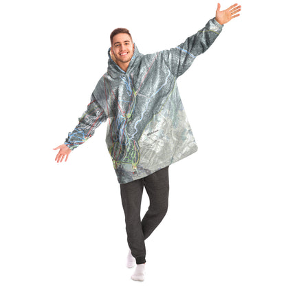 Whiteface Mountain, New York Ski Trail Map - Snug Hoodie