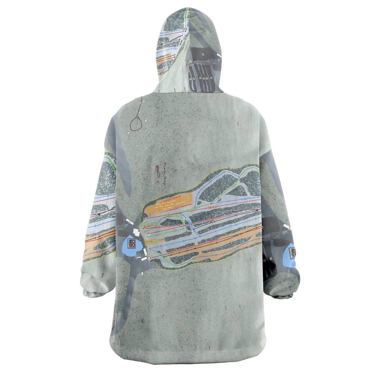 Powder Ridge, Connecticut Ski Trail Map - Snug Hoodie