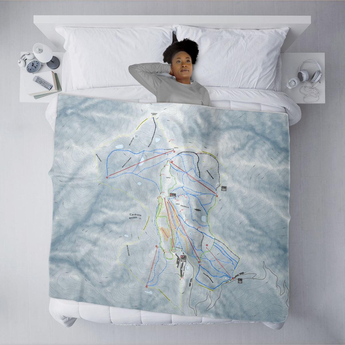 Cardrona, New Zealand Ski Resort Map XL Blanket