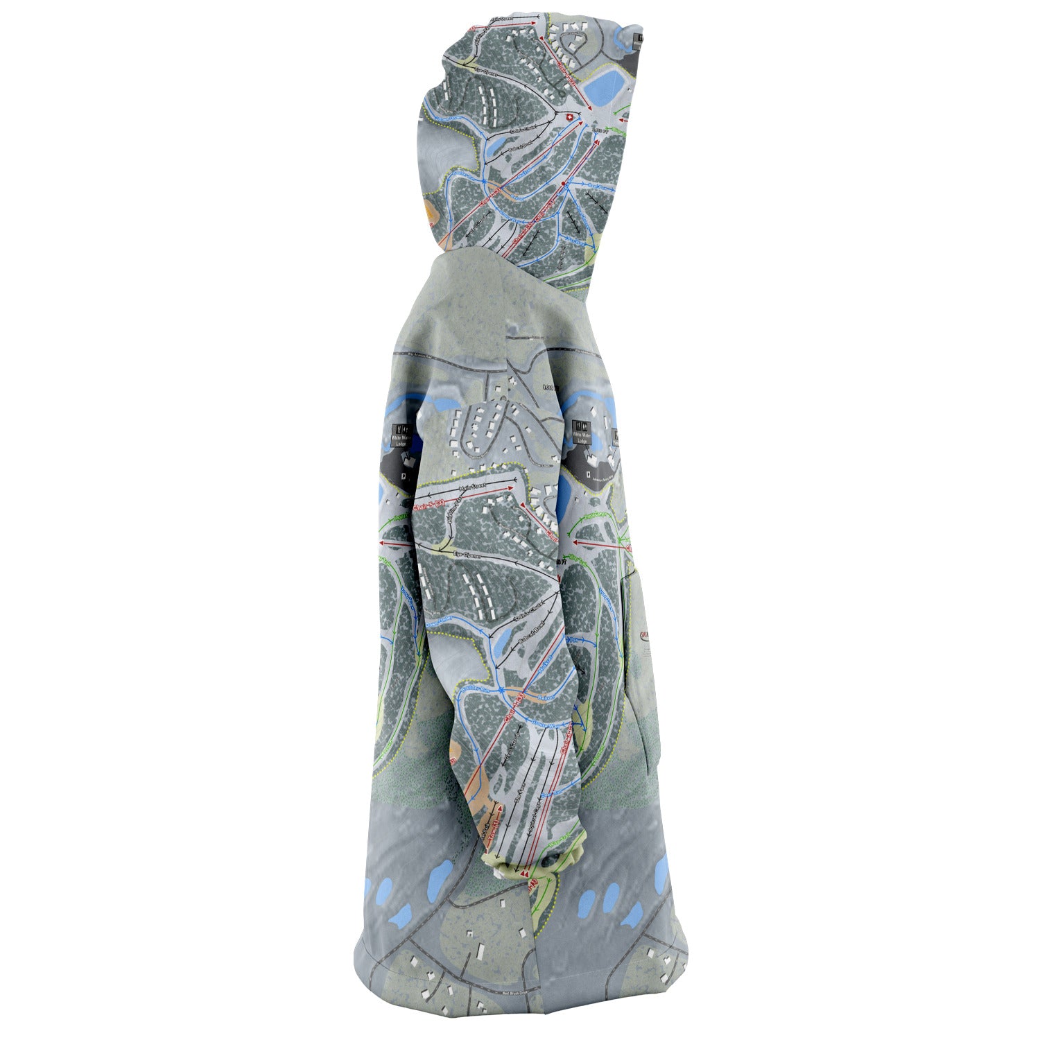 Wisp, Maryland Ski Trail Map - Snug Hoodie - Powderaddicts