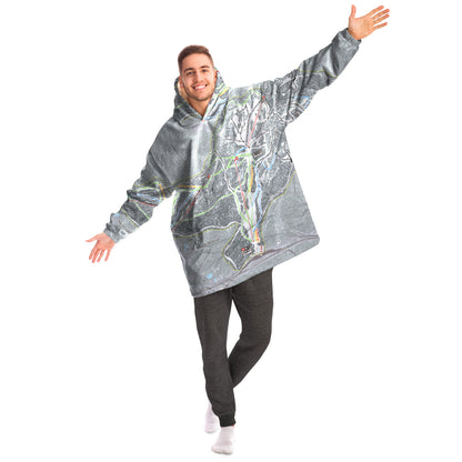 Mt Hood Skibowl, Oregon Ski Trail Map - Snug Hoodie
