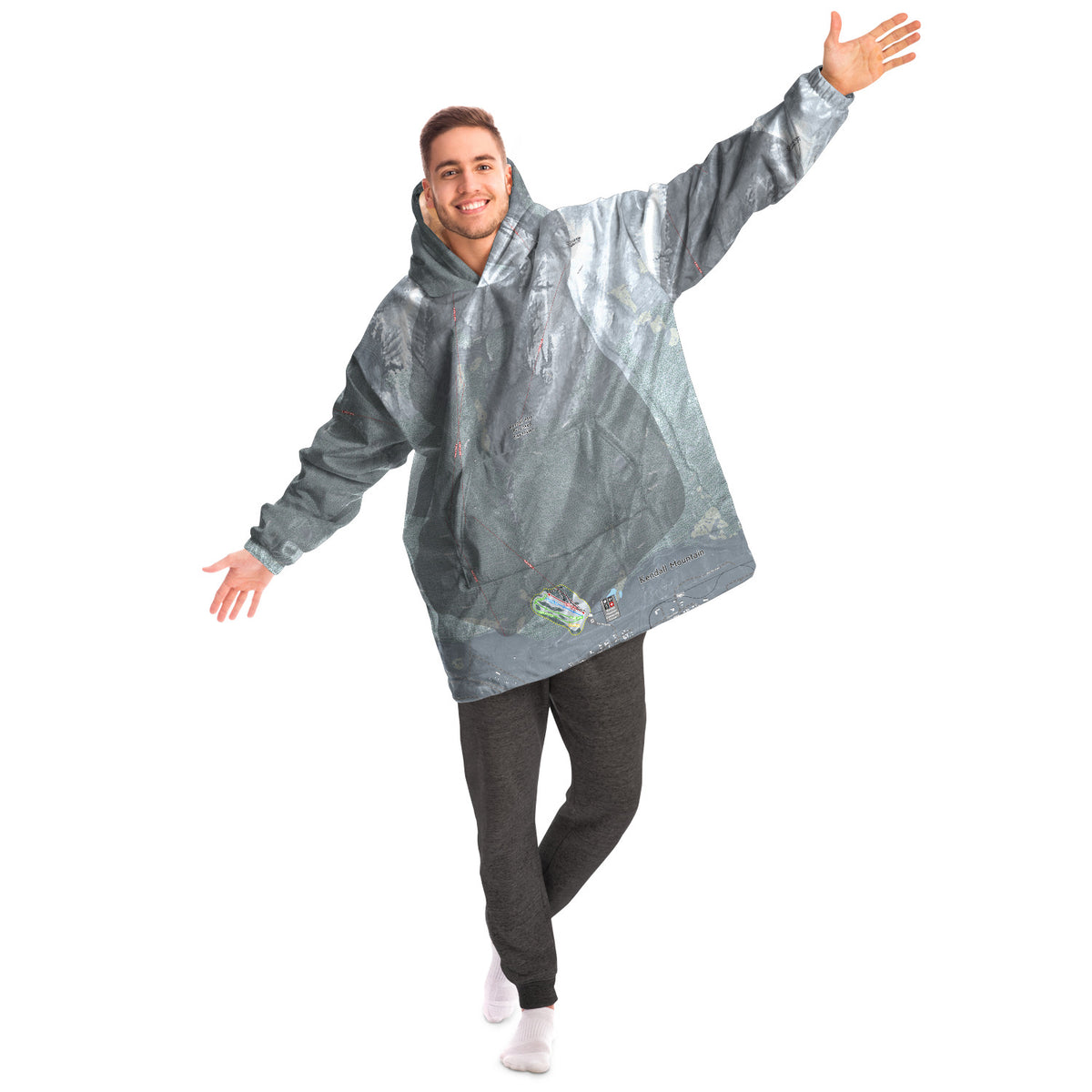 Kendall Mountain, Colorado Ski Trail Map - Snug Hoodie