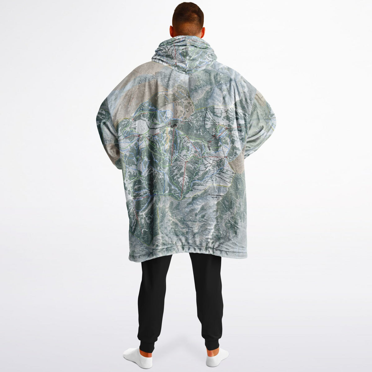 Powder Mountain, Utah Ski Resort Map Reversible Snug Hoodie