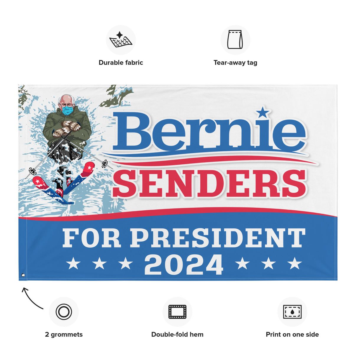 Bernie Senders for President 2024 Flag