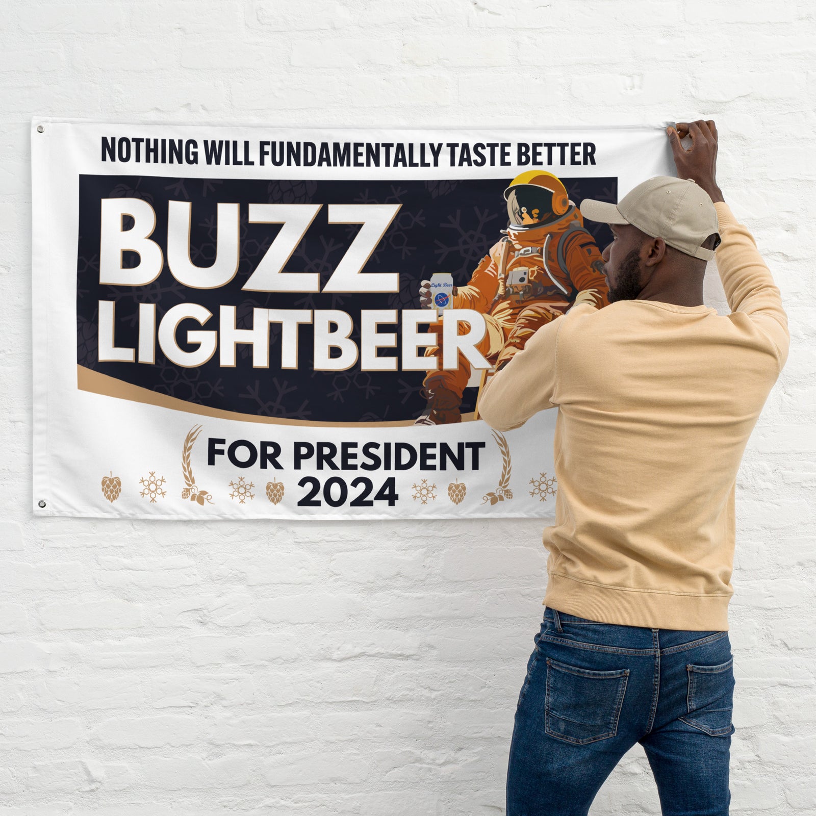 Buzz Lightbeer For President 2024 Flag