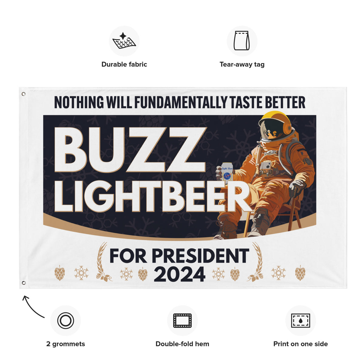 Buzz Lightbeer For President 2024 Flag